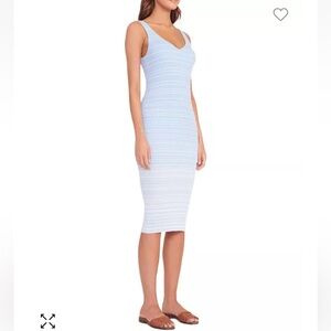 STAUD Dana Rib Knit Midi Dress